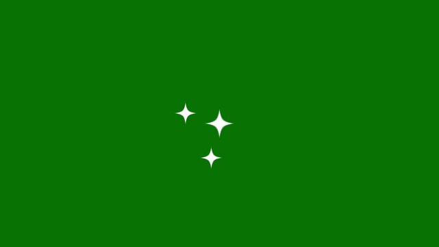 Shooting star streaks across transparent green background This high-quality sparkling star background is perfect for designers, Customer feedback, 5 star rating 4k animation video.