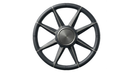 Obraz premium Car wheel or rim isolated PNG, automotive tire icon for vehicle, transport and mechanic projects on transparent background