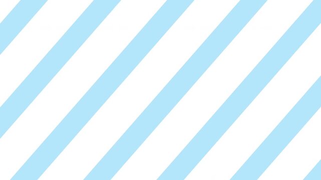 Animated light blue and white diagonal stripes scrolling seamless loop, landscape 16:9 background. Pastel blue slant pattern perfect for summer, kids, sport, fashion and YouTube video backgrounds.
