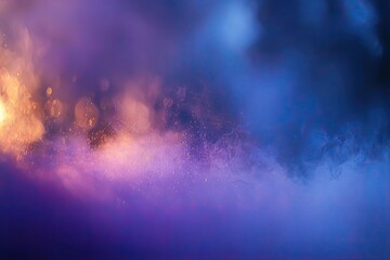 Fototapeta premium Swirling colorful mist with glowing particles and bokeh effects