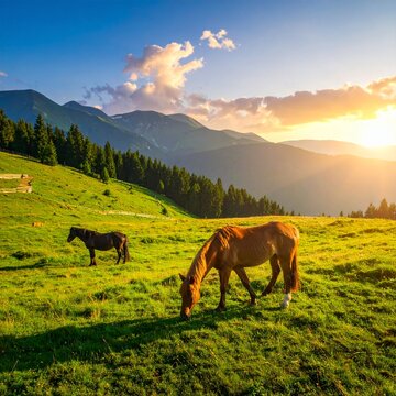 horse on the meadow