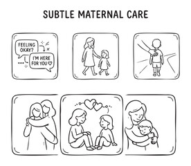 Fototapeta premium Mother providing subtle maternal care, love, and support
