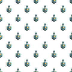 Naklejka premium Repeated bus ticket validators creating a seamless background pattern for travel concepts