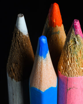 fotograf&iacute;a macro de lapices