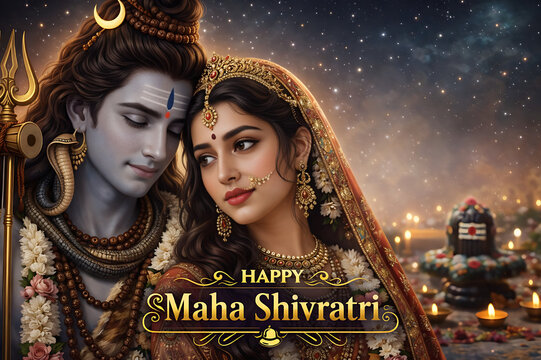 Mahashivratri honoring Shiv Shankar Mahadev Nilkanth Bholenath with Mata Parvati Shivshakti symbolizing divine love spiritual awakening and eternal connection