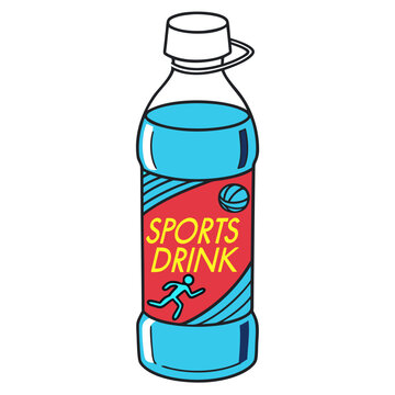 Sports drink bottle isolated on white background vector illustration