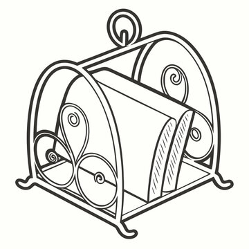 Napkin holder isolated on white background vector illustration