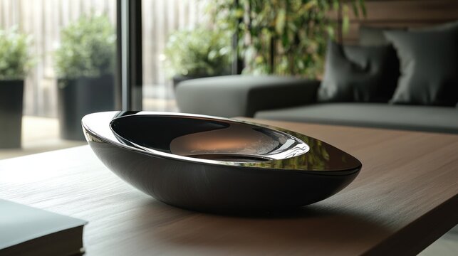 Dark gray bowl interior design