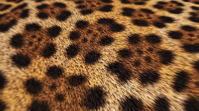 Animated Leopard Fur Texture Seamless Loopable Background Perfect for Animalistic Designs