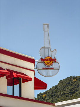Outside The Hardrock Cafe in Praia Grande, SP Brazil. April 11, 2026.