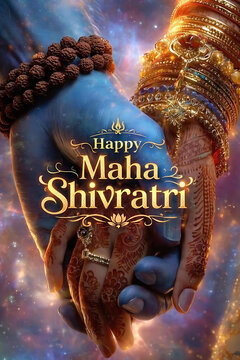 Divine union of Shiv Shankar Mahadev and Mata Parvati Shivshakti celebrated with devotion on the sacred festival of Mahashivratri night