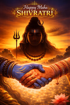 Divine union of Shiv Shankar Mahadev and Mata Parvati Shivshakti celebrated with devotion on the sacred festival of Mahashivratri night