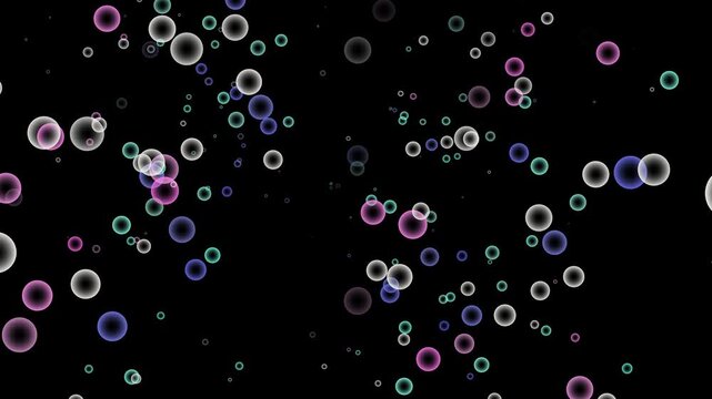 bubbles in the air with Alpha Channel on Transparent Background