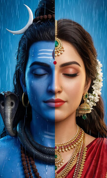 Celebrate Mahashivratri with Shiv Shankar Mahadev Nilkanth Bholenath and Mata Parvati Shivshakti divine union love devotion strength and cosmic energy