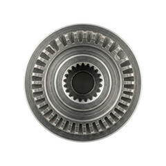 Obraz premium Watch Mechanism Components Metal Gear Part Isolated for Precision Engineering