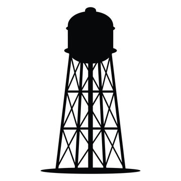 Water tower silhouette