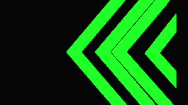 Direction concept arrow Looping Animation. colorful arrow icon concept black background.