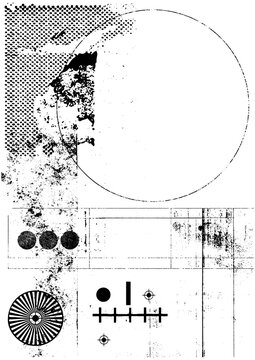 Large abstract textured collage with a transparent background