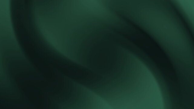 Abstract, dark green background with blurred flowing shadows. Suitable for design projects, backgrounds, covers, and artistic concepts needing depth.