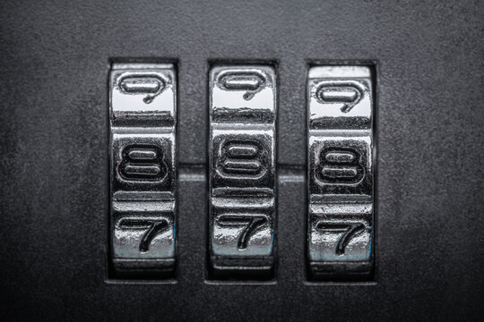 Safe combination lock with code 888