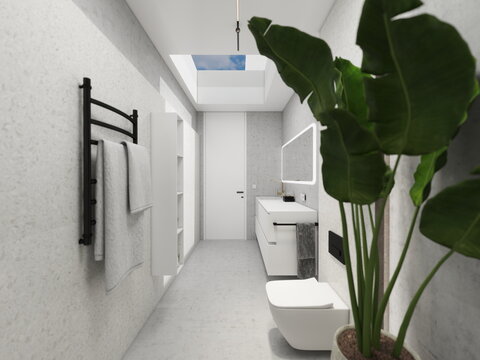ba&ntilde;o de casa de lujo . aseo de dise&ntilde;o moderno 