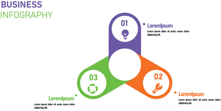 Flat design of business infography design
