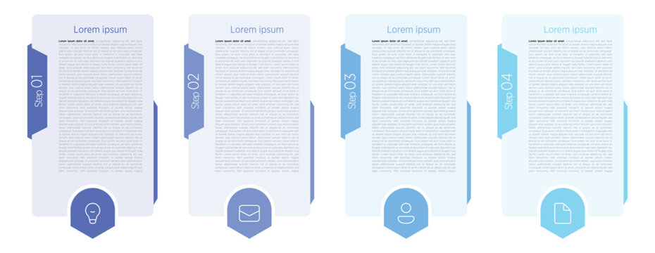 A 4-step infographic visually simplifies a process, strategy, or cycle into four clear, sequential stages for easy audience understanding.