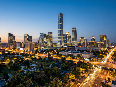 Beijing CBD Skyline at Dusk