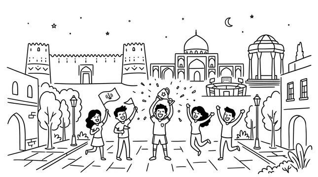 Celebration in a Middle Eastern City
