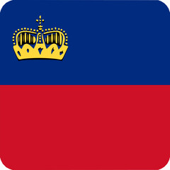 Obraz premium Liechtenstein simple flag. Liechtenstein flag vector. Liechtenstein flag on white background