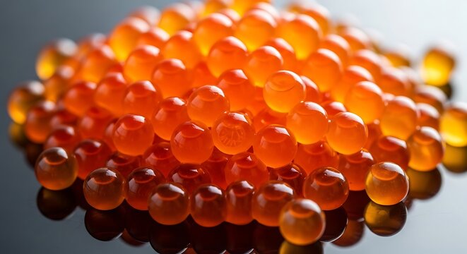 Vibrant Pile of Orange Gums Showcasing Bright Colors and Chewy Texture in a Playful and Fun Display