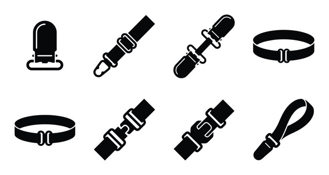 Garter belt clips and adjustable strap fasteners set for lingerie accessories and support hardware