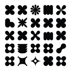 Fototapeta premium Geometric abstract shapes collection minimal modern vector pattern design set