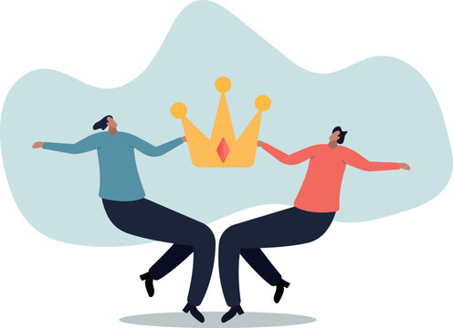 Staff conflict or employee argument, fighting for job promotion or jealousy colleague.human life and situation.