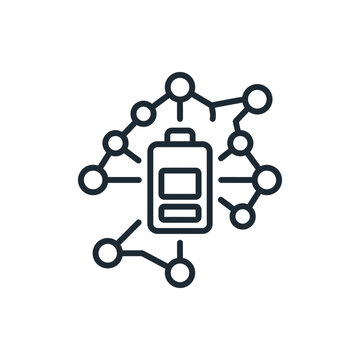 Battery Storage Monoline Icon
