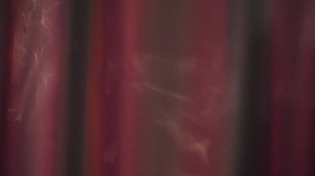 Mysterious smoky ambiance. Nighttime lounge with smoky curtains. Atmospheric scene featuring smoky curtains and romantic music environment