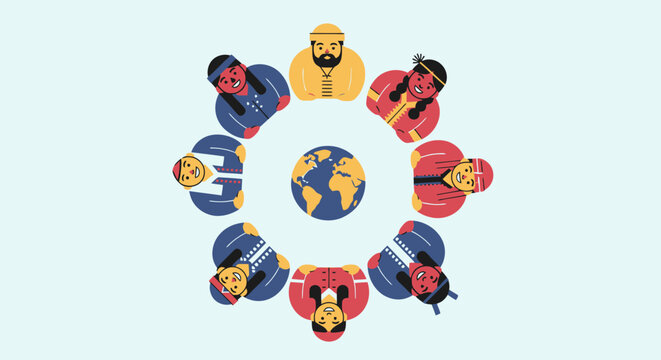 Diverse People Around the Globe Unity Concept