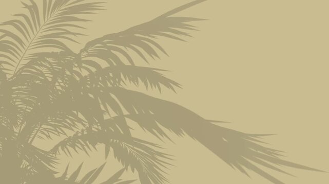 High-Contrast White Palm Leaves Silhouette, Luma Matte for Overlays - 3D rendering
