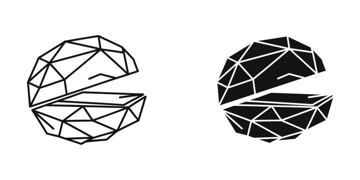 Geometric wireframe and solid render of a truncated spherical shape with intersecting planes