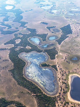 Aerial view of the vast Pantanal wetlands