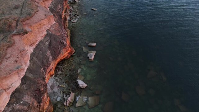 Pakri Peninsula Coastal Cliffs and Baltic Sea Aerial View Estonia