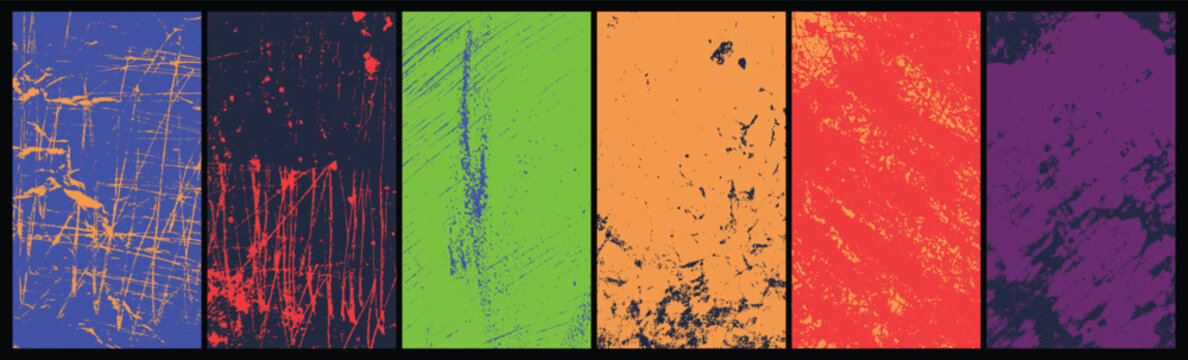 Set of retro grunge vector texture pack.Creative retro grunge stripe texture set for graphic design.distressed vector texture overlay set.