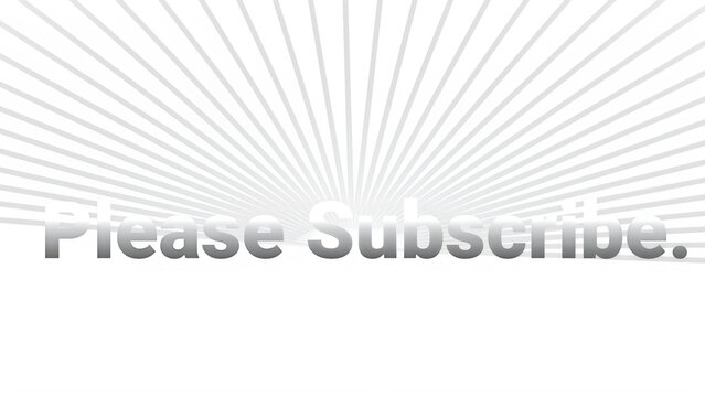 Gray sunburst design with please subscribe text on transparent background
