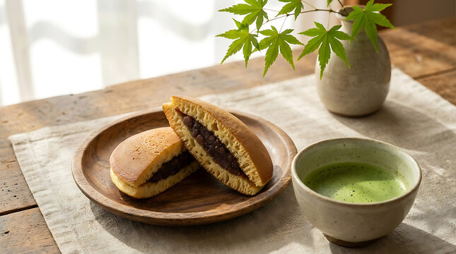 どら焼きと抹茶