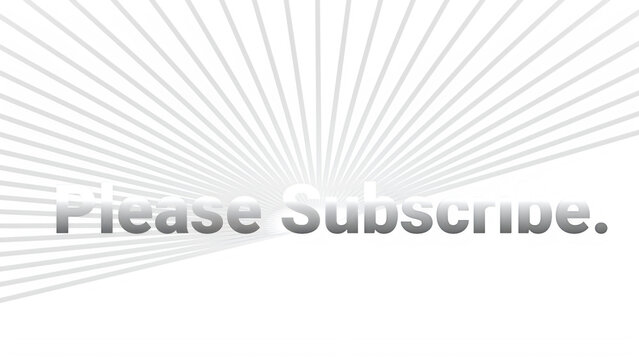 Gray lines radiate from subscribe text on transparent background