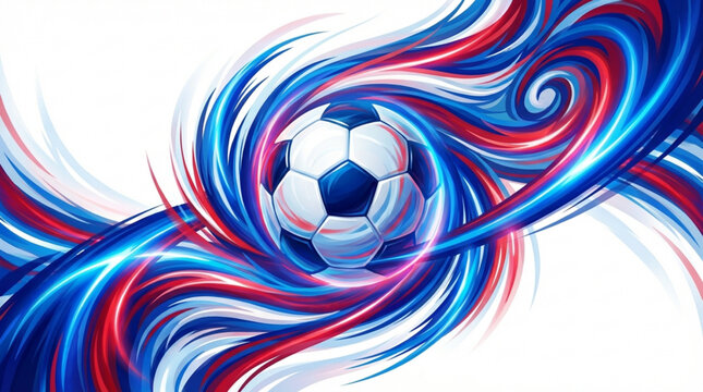 Soccer ball in motion graphics.