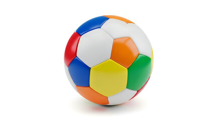 Obraz premium Colorful soccer ball isolated on white background.