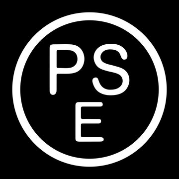 PSE VECTOR ICON SIGN WHITE