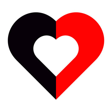 A shiny heart symbol of love and romance  for Valentine&rsquo;s Day design.