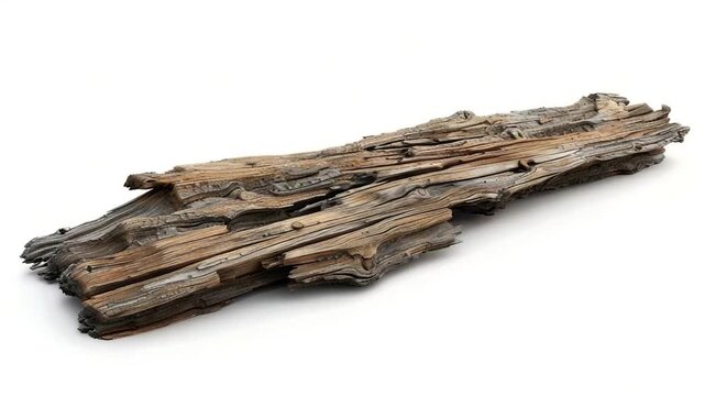 Video A piece of driftwood placed on a plain white surface